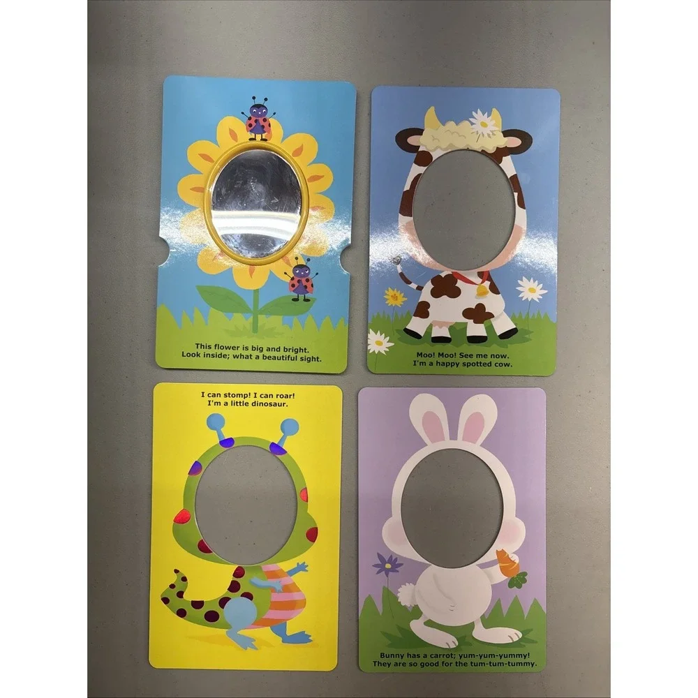 School Zone Happy Faces Infant Mirror Cards 7 Double-Sided Cards Cognitive